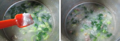 青菜黄豆排骨大米粥的做法步骤7