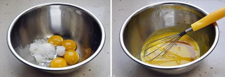 黄桃奶油蛋糕卷的做法步骤1-2