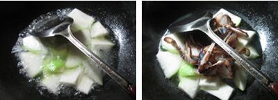 螃蟹煮蒲瓜的做法步骤4