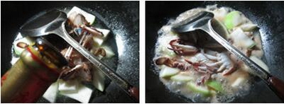 螃蟹煮蒲瓜的做法步骤5