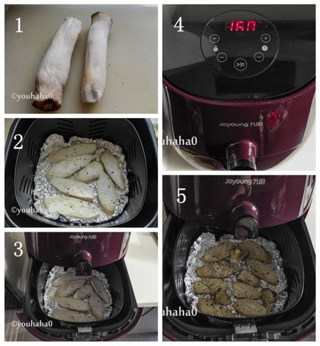 烤杏鲍菇的做法步骤1-5