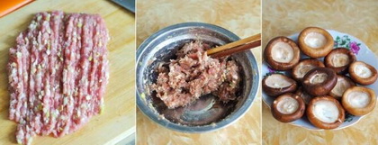 香菇酿肉的做法步骤1-3