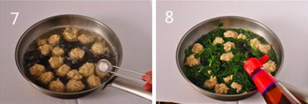 菠菜肉丸汤的做法步骤7-8