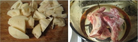 花生莲藕煲龙骨汤的做法步骤1-2