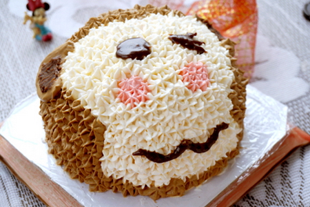 裱花蛋糕：小猴的做法