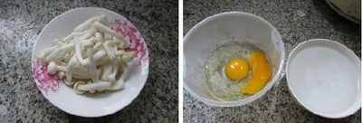 白玉菇鸡蛋羹的做法步骤1
