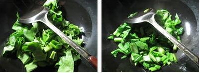 油菜蕻煮豆腐的做法步骤3