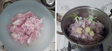 砂锅酸菜排骨的做法步骤1-2