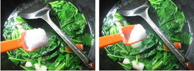 蟹肉棒菠菜粉丝汤的做法步骤5