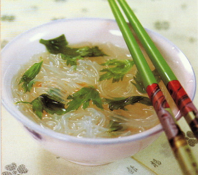 芹菜叶粉丝汤的做法