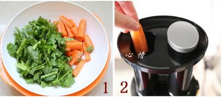 双色菜汁花卷的做法步骤1-2