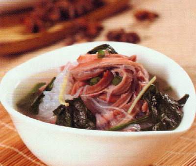 菠菜猪肚粉丝汤的做法