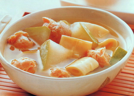 冬瓜桂笋素肉汤的做法步骤