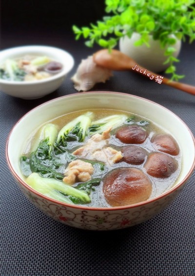上海青香菇汤的做法步骤