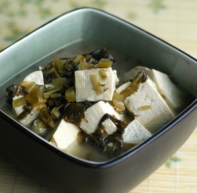 雪菜肉丝豆腐汤的做法步骤