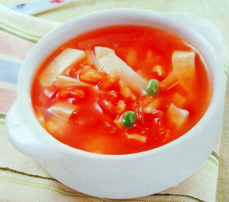 (1)西红柿豆腐羹的做法步骤