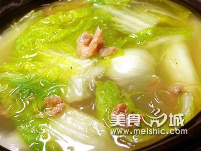 (1)海米白菜汤的做法步骤