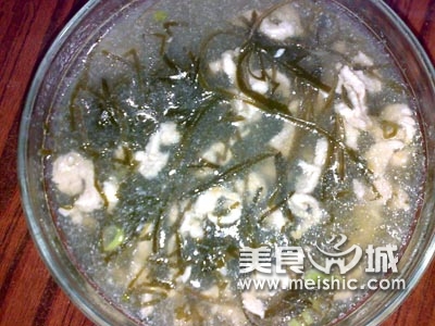 (1)肉丝海带汤的做法步骤
